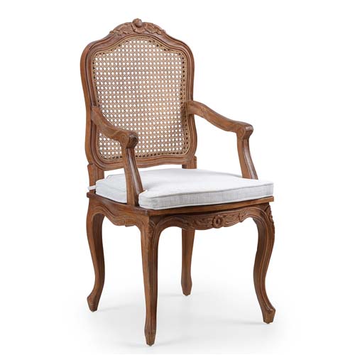 Louis French Rattan Back Carver